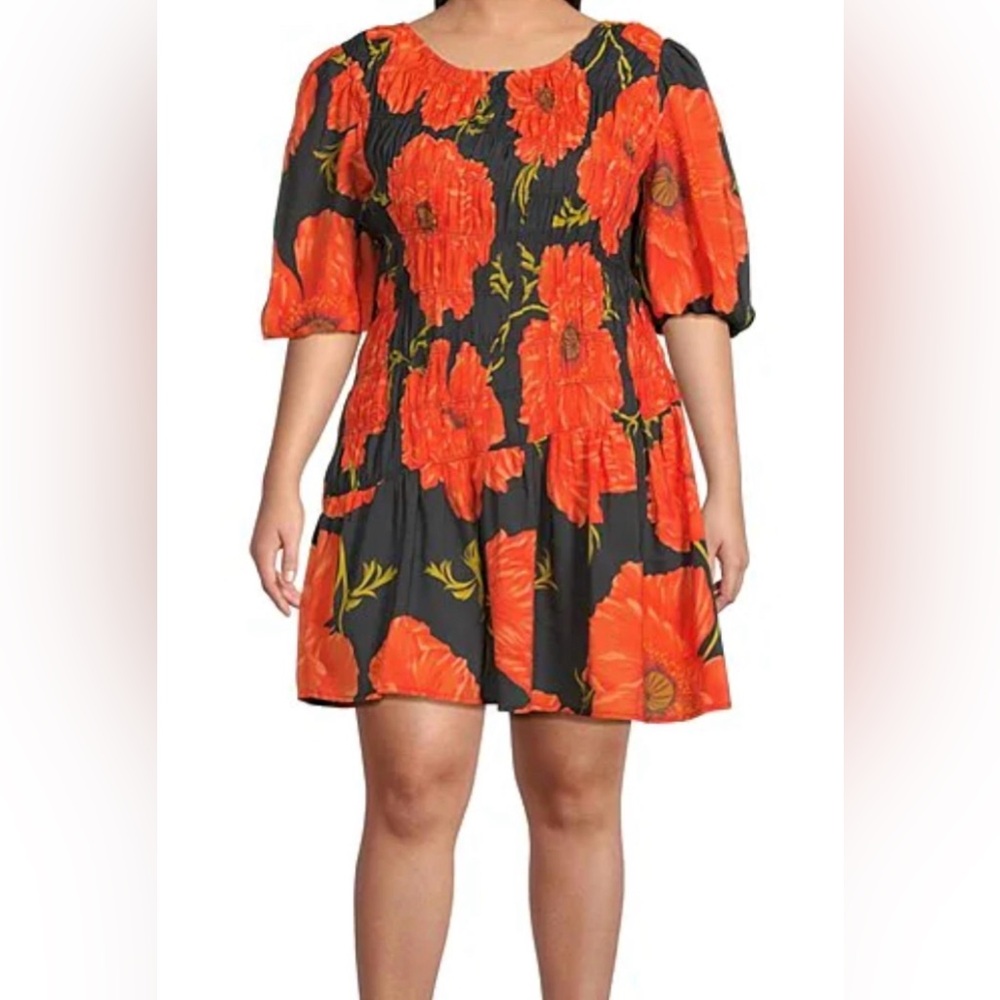 Never Fully Dressed Nara mini dress with red poppy print